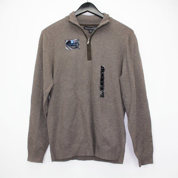 Tricots St Raphael Other - NWT Tricots St Raphael Brown Mock 1/4 Zip Sweater